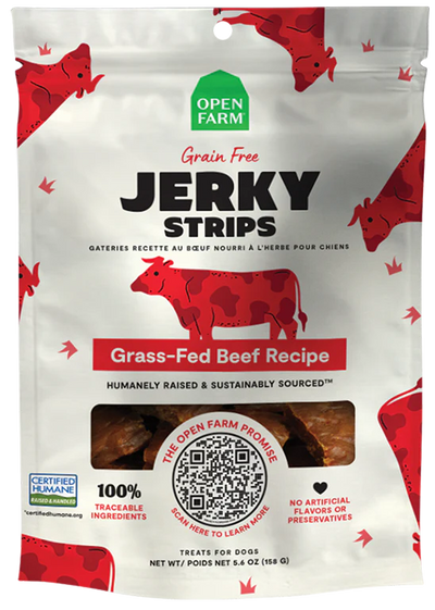 Open Farm Grass-Fed Beef Jerky Strips 5.6oz