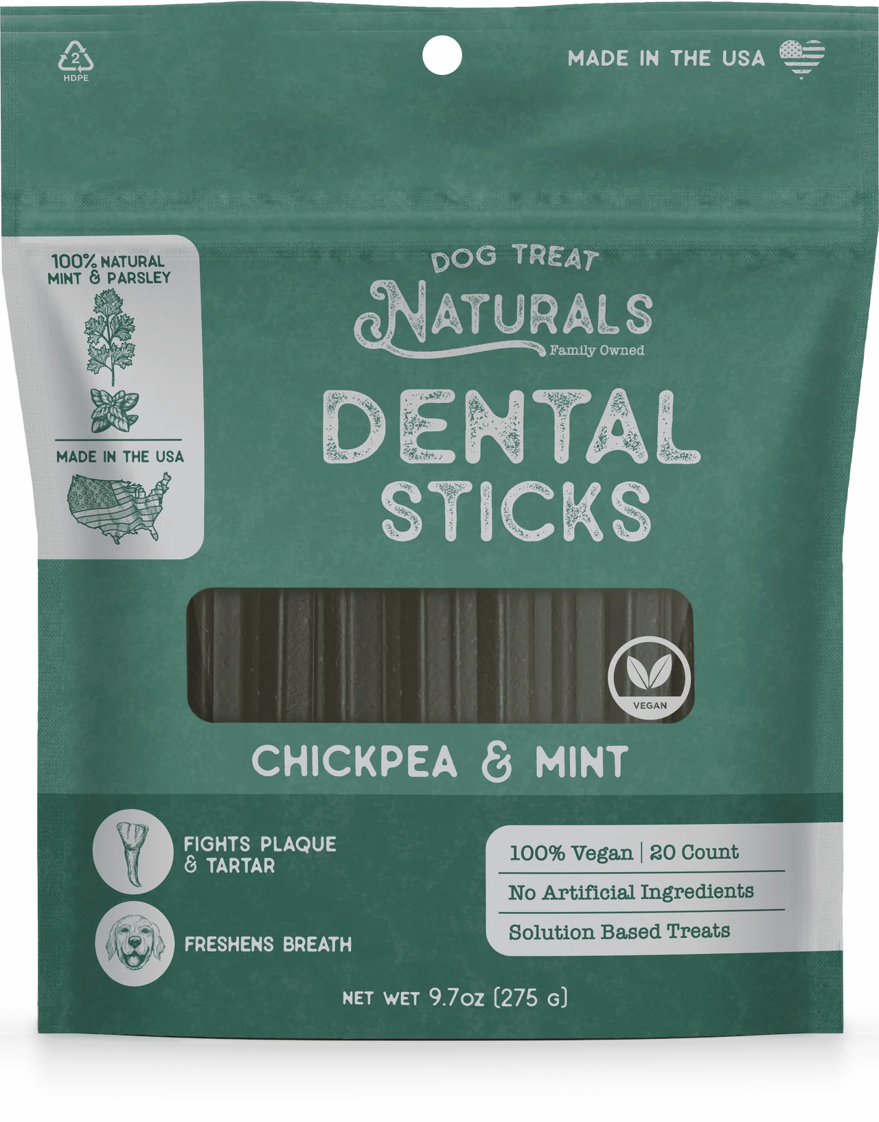 Dog Treat Naturals Dental Sticks 20ct