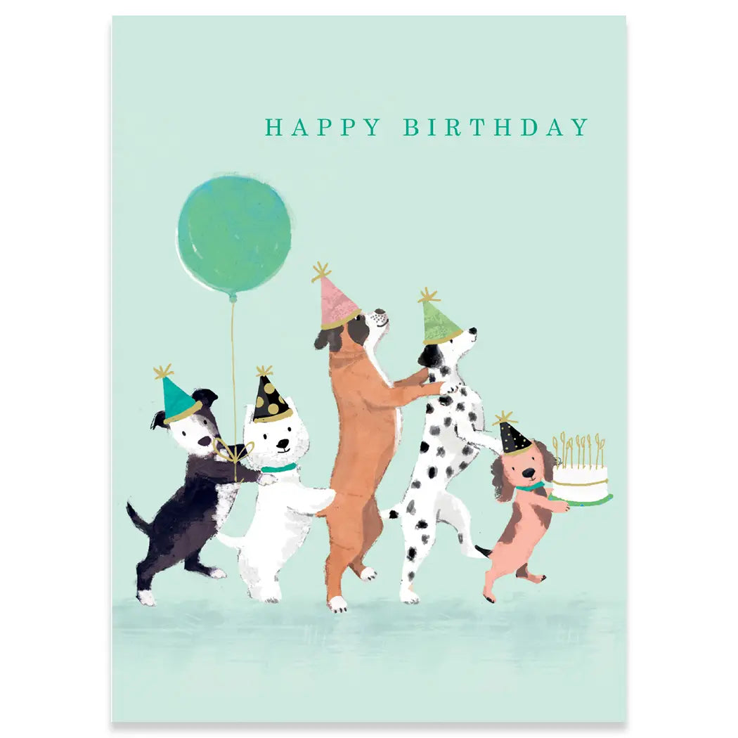 Dog Conga Birthday Card