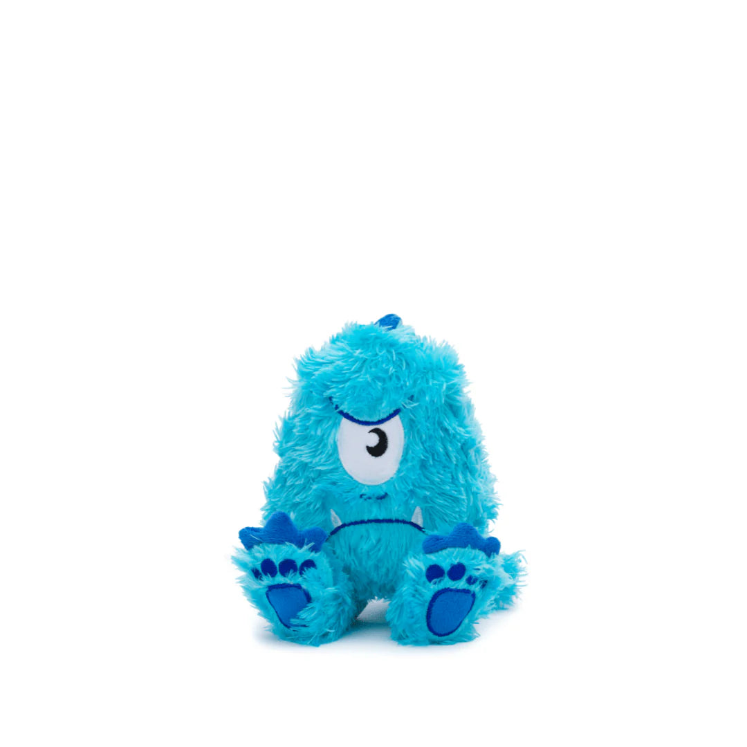 Fluffy Blue Monster Dog Toy