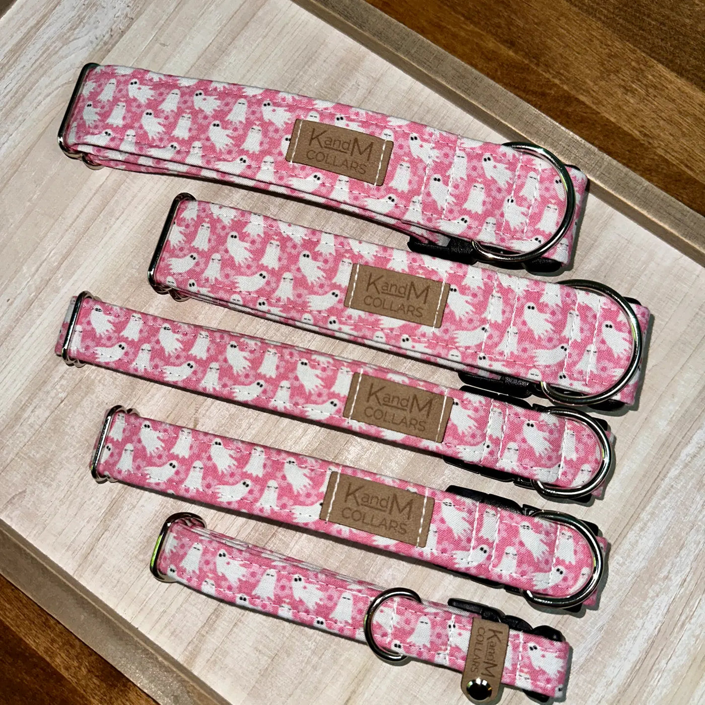 K&M Pink Flower Ghosts Collar