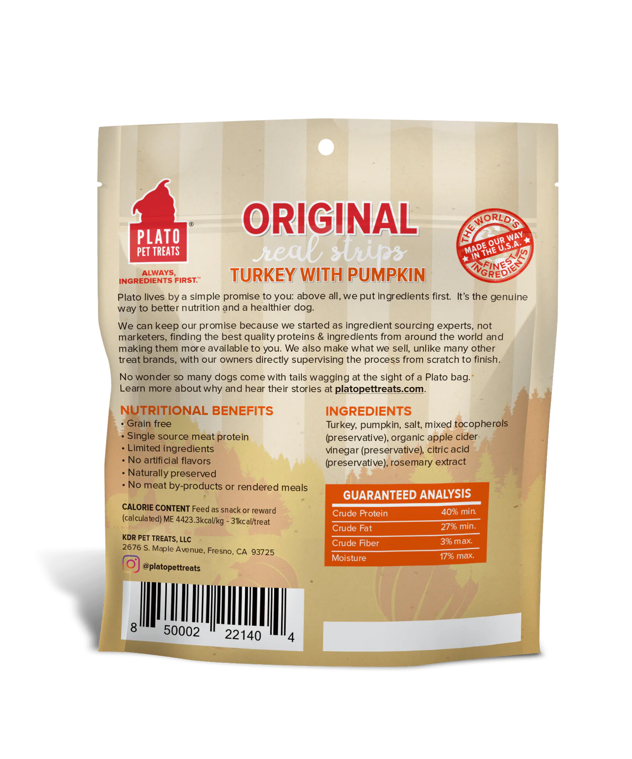 Plato Turkey Pumpkin Strips 3oz