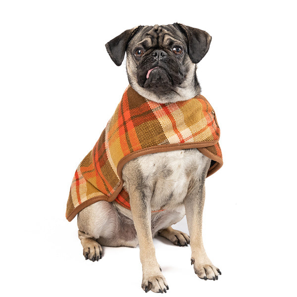 Chilly Dog Rust Plaid Coat