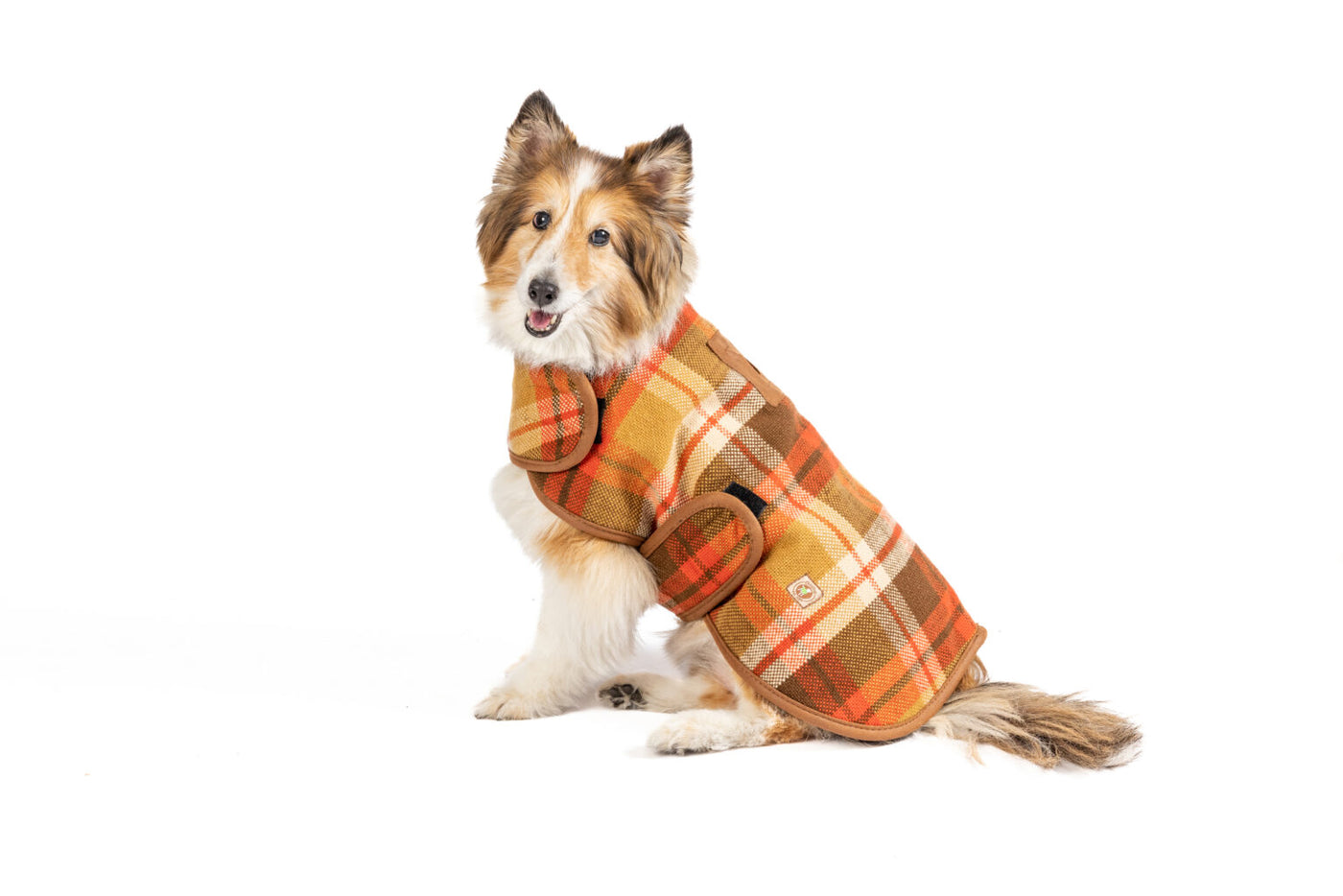 Chilly Dog Rust Plaid Coat