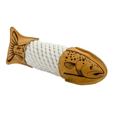 Tall Tails Leather Wool Trout Toy