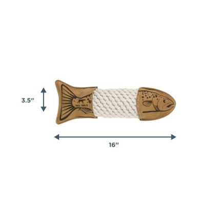 Tall Tails Leather Wool Trout Toy