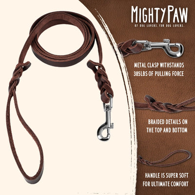 Braided Leather Leash