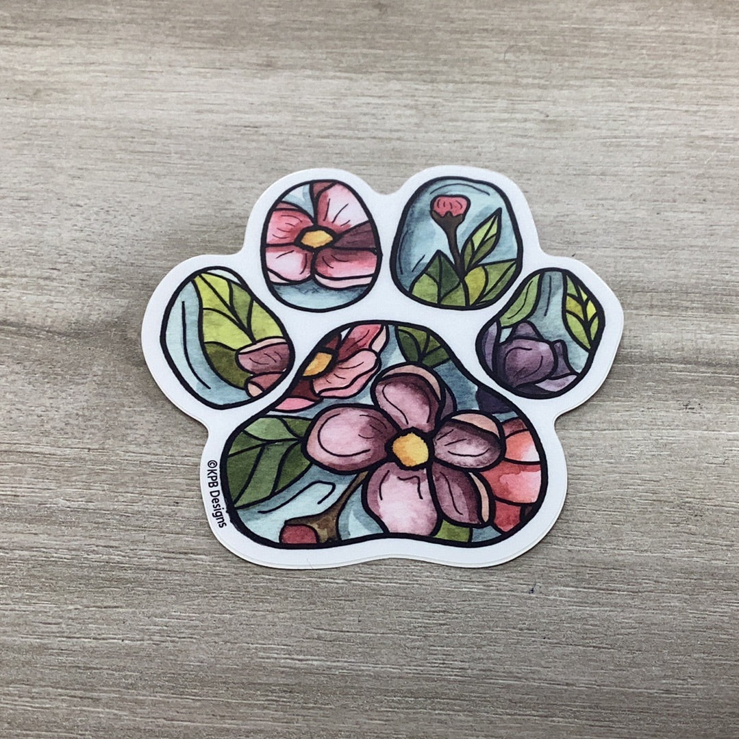 Floral Paw Sticker