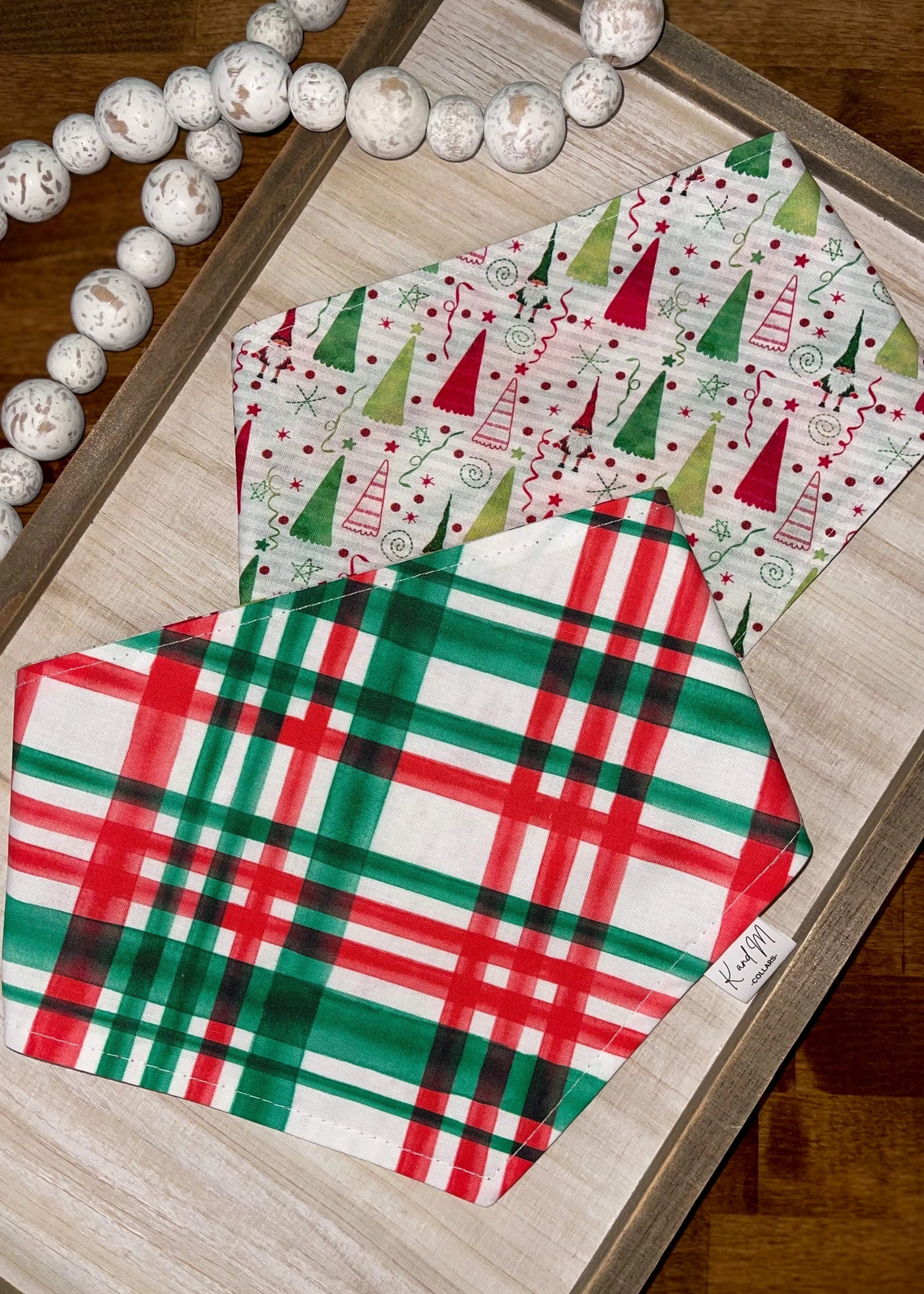 Red and Green Plaid Bandana