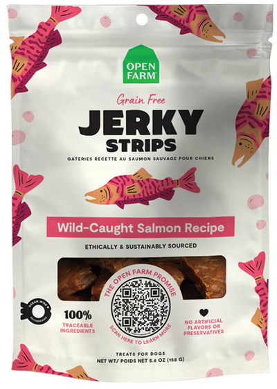 Open Farm Wild - Caught Salmon Strips 5.6oz