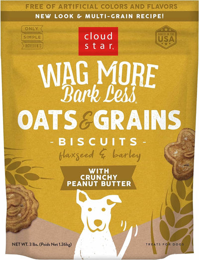 Wag More Bark Less Oats & Grains Biscuits Peanut Butter