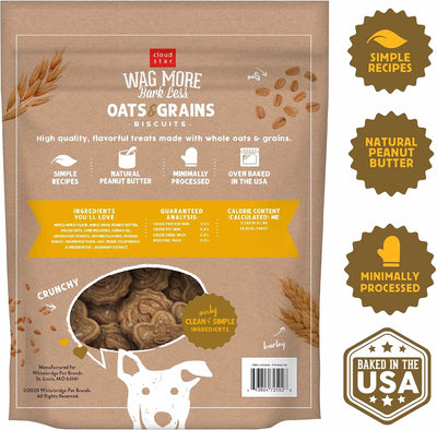 Wag More Bark Less Oats & Grains Biscuits Peanut Butter