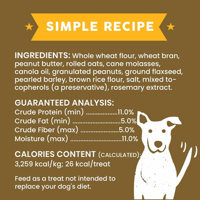 Wag More Bark Less Oats & Grains Biscuits Peanut Butter