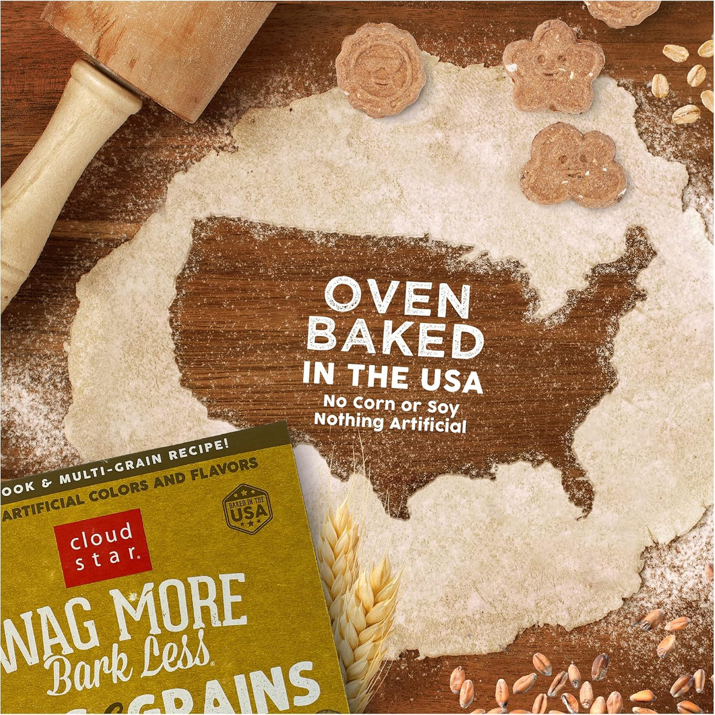 Wag More Bark Less Oats & Grains Biscuits Peanut Butter