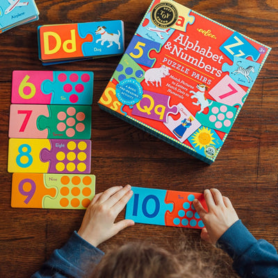 Alphabet & Numbers Puzzle Pairs