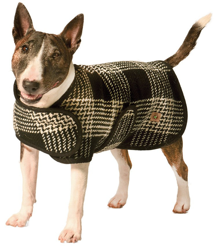 Chilly Dog Black/White Plaid Coat