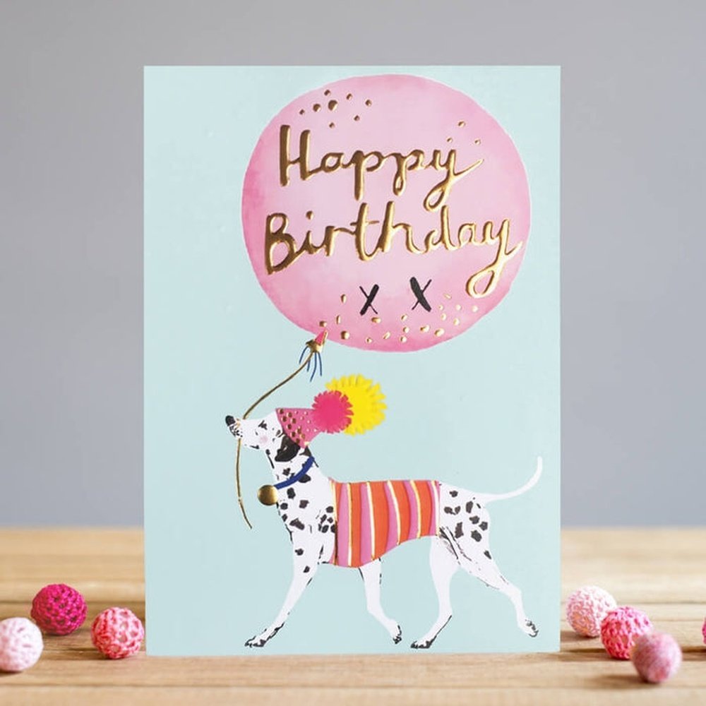 Happy Bday Dalmatian Greeting Card