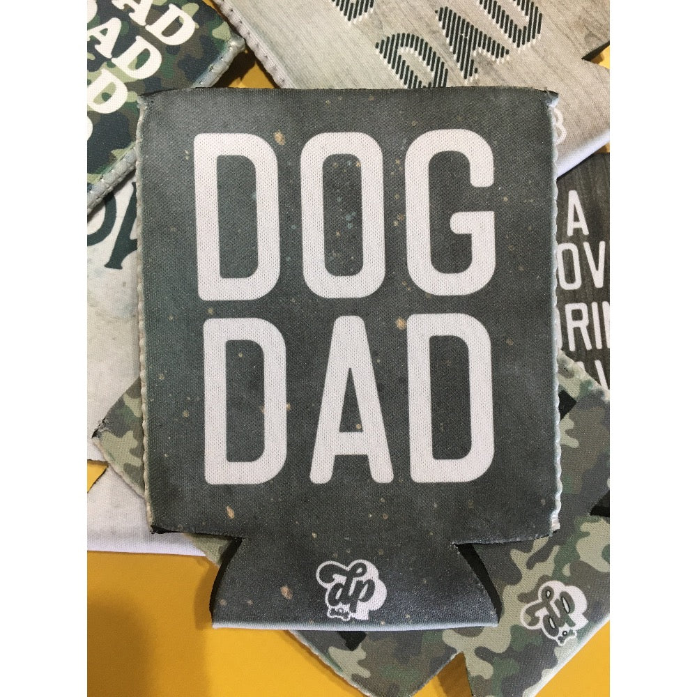 Dog Dad Charcoal Koozie