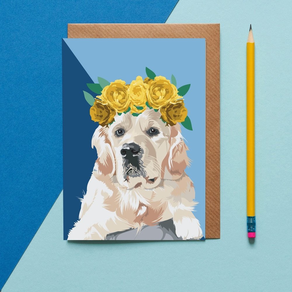 Ellie the Golden Greeting Card