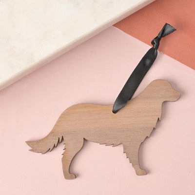 Wooden Breed Silhouette Ornament