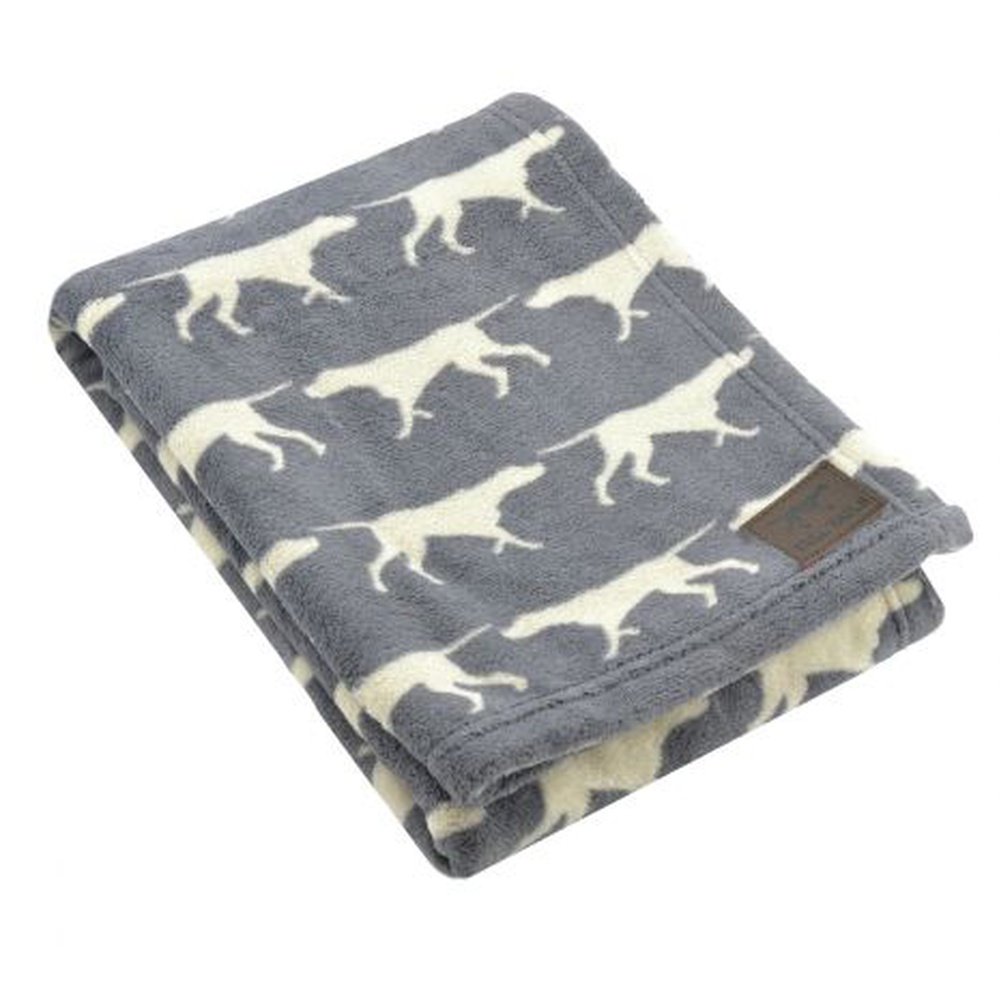 Grey Pointer Blanket 30x40