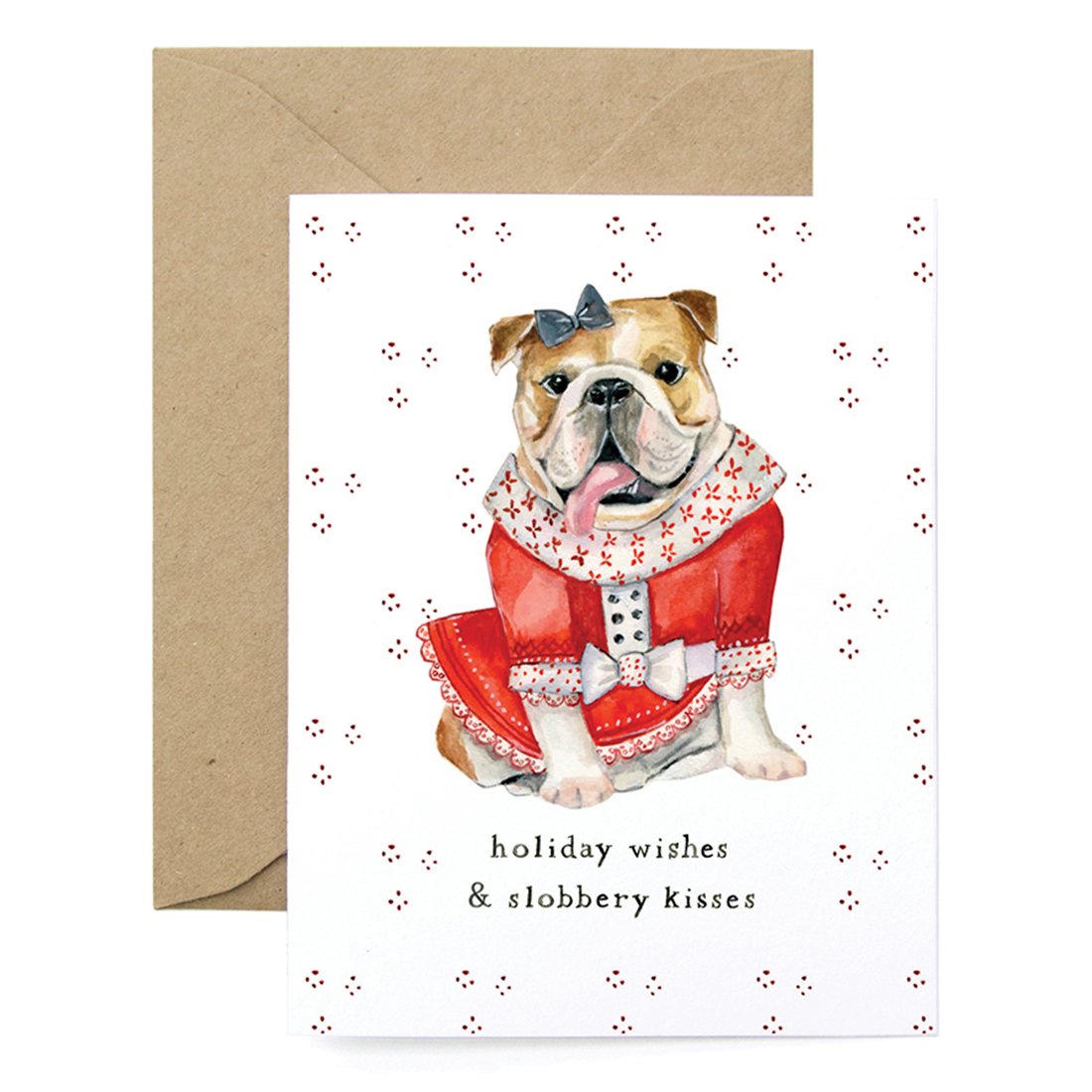 Holiday Bulldog Card Set 8pk