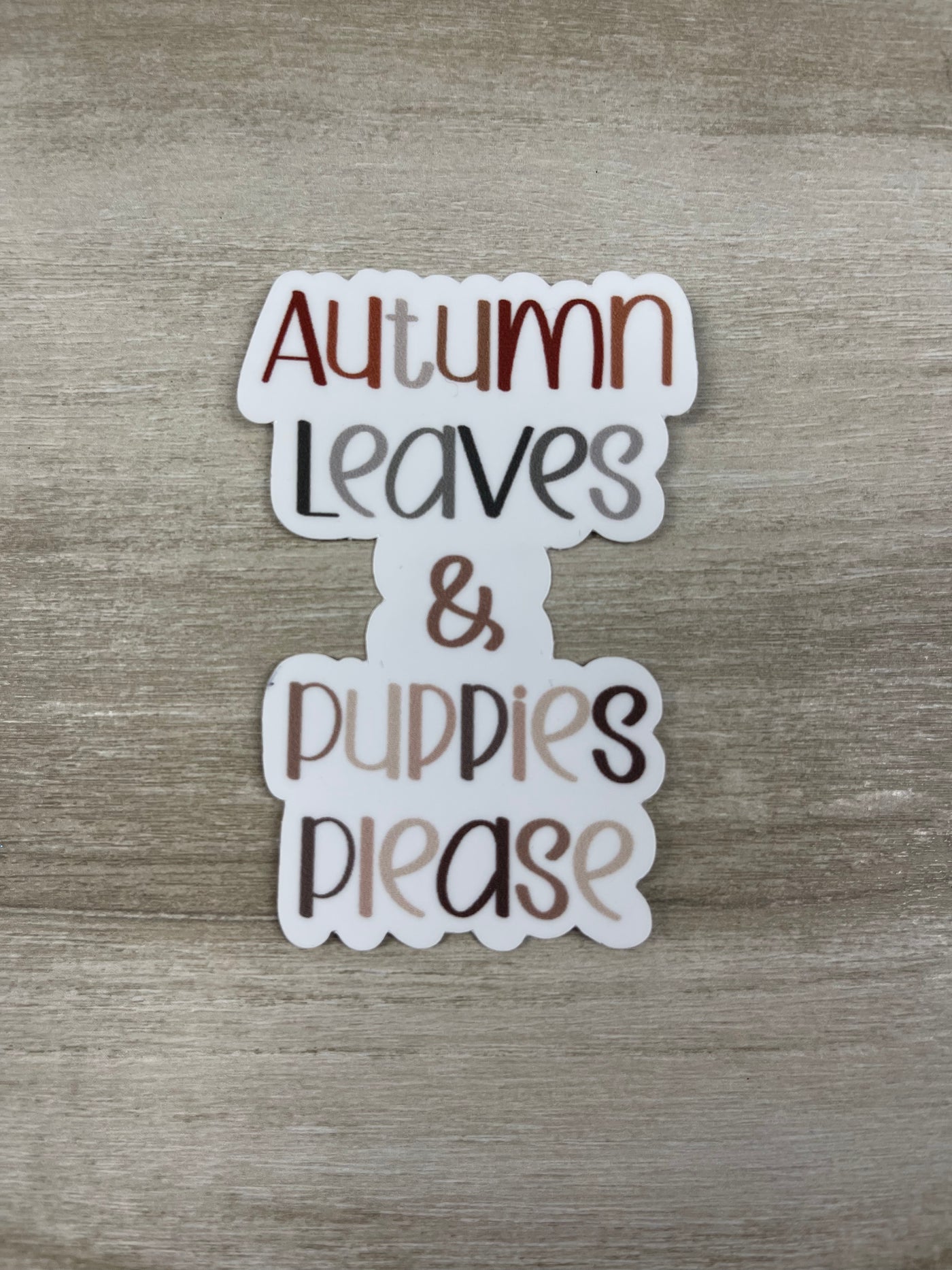 Autumn Leaves and Pumpkins Please Sticker