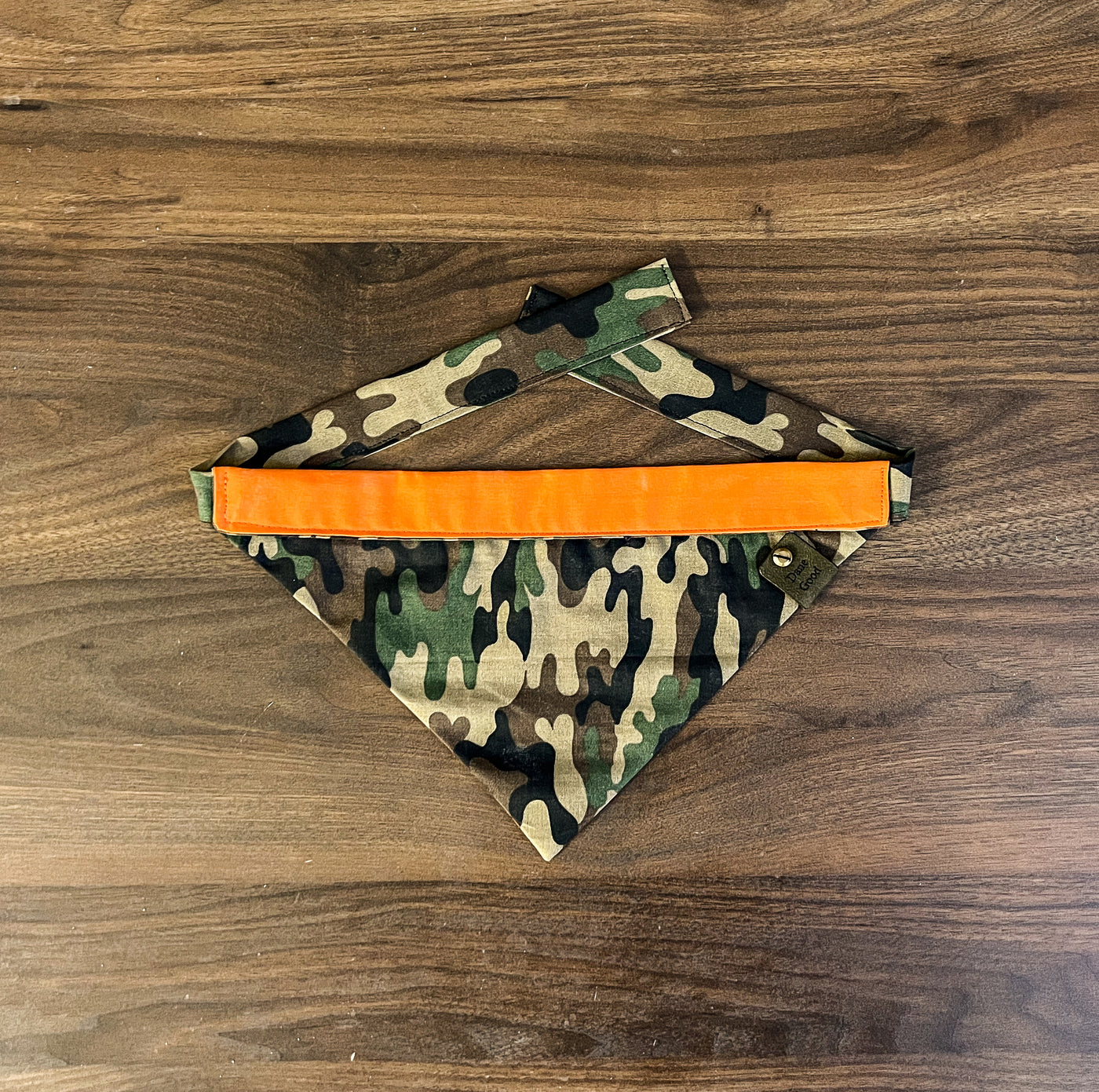 Dane Good Reversible Camo Neon Orange Bandana