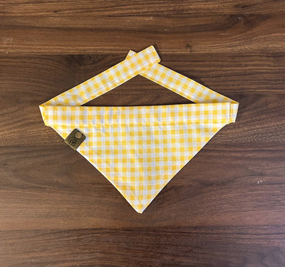 Dane Good Reversible Yellow Gingham Bandana