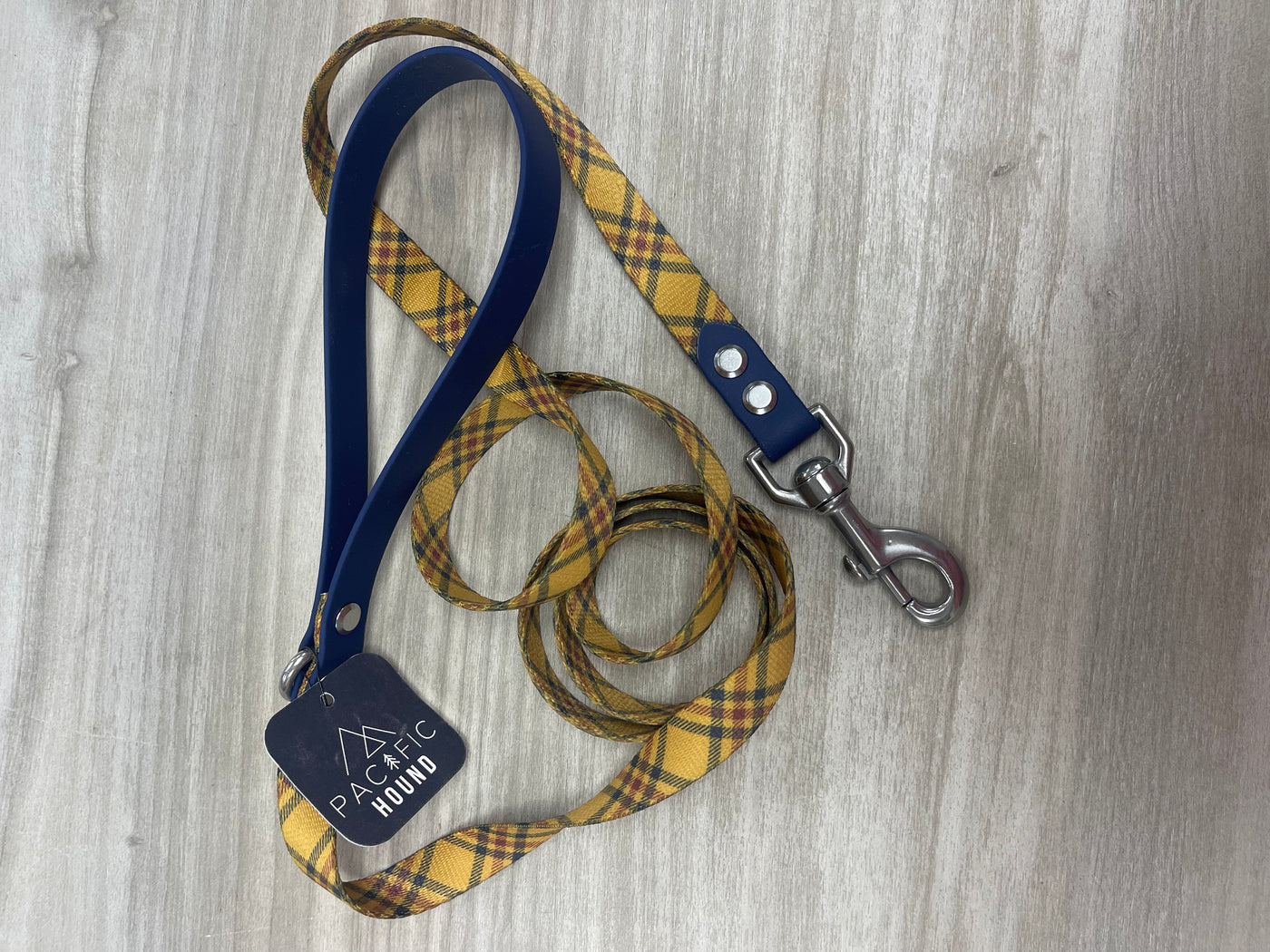 Yellow Plaid with Blue Accent Summit Lead