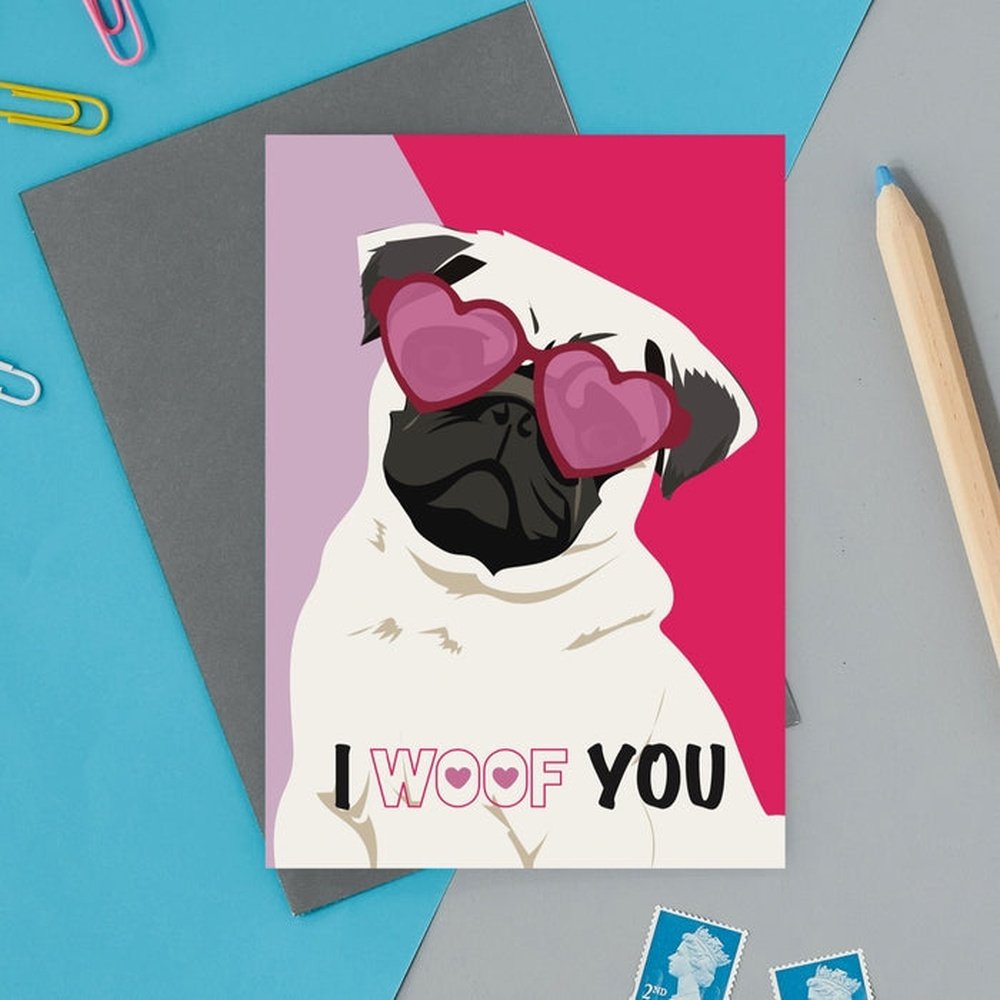 I Woof You Greeting Card