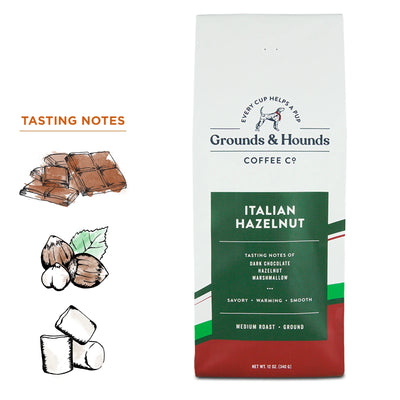 Grounds & Hounds Italian Hazelnut Ground 12oz