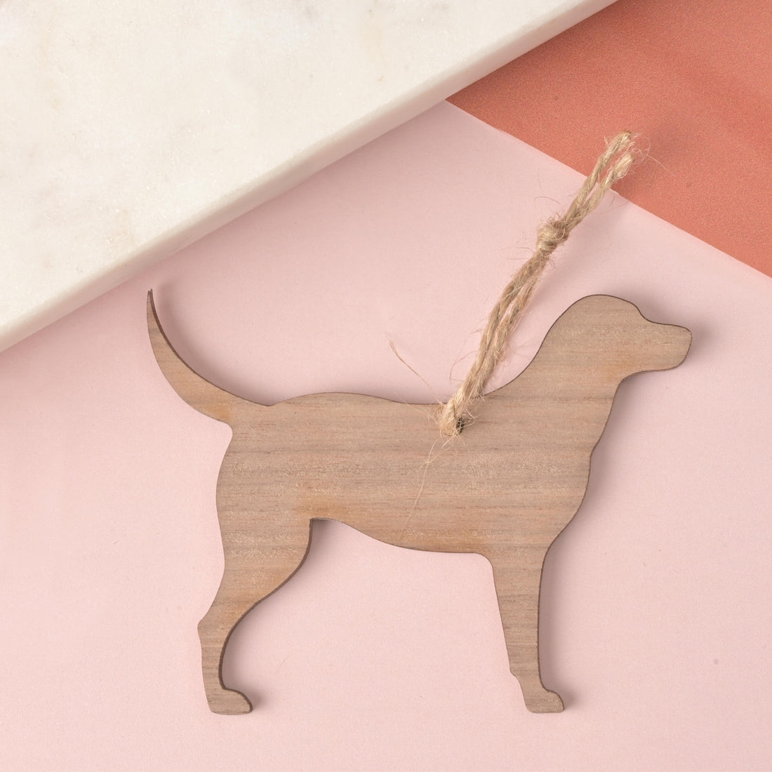 Wooden Breed Silhouette Ornament