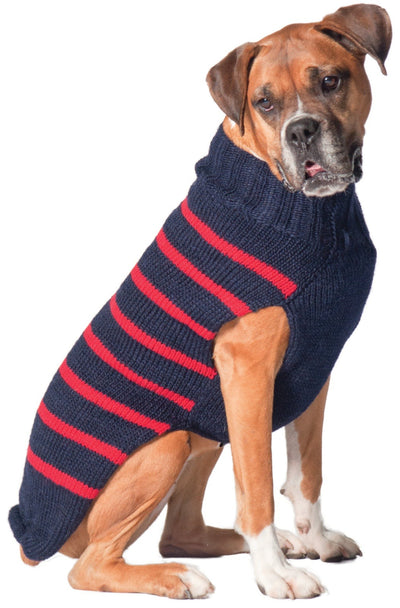 Chilly Dog Alpaca Navy/Red Sweater