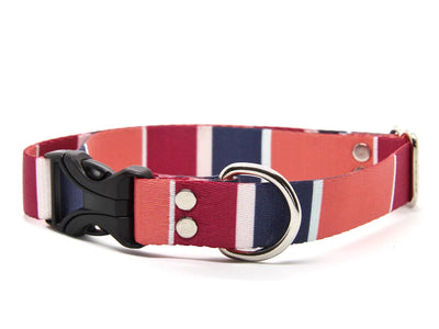 Pacific Hound Pink/Navy Striped Collar