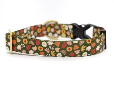 Olive Boho Floral Collar