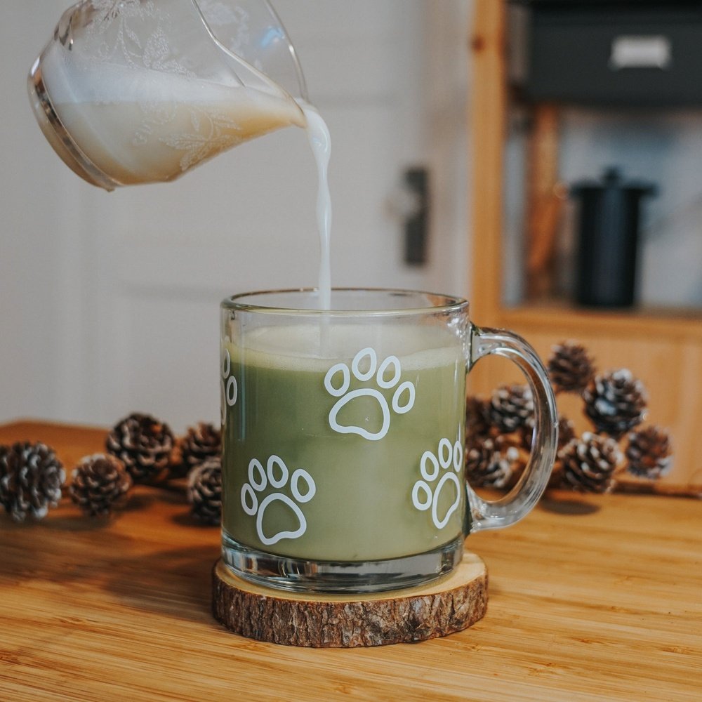 Paw Print Glass Mug