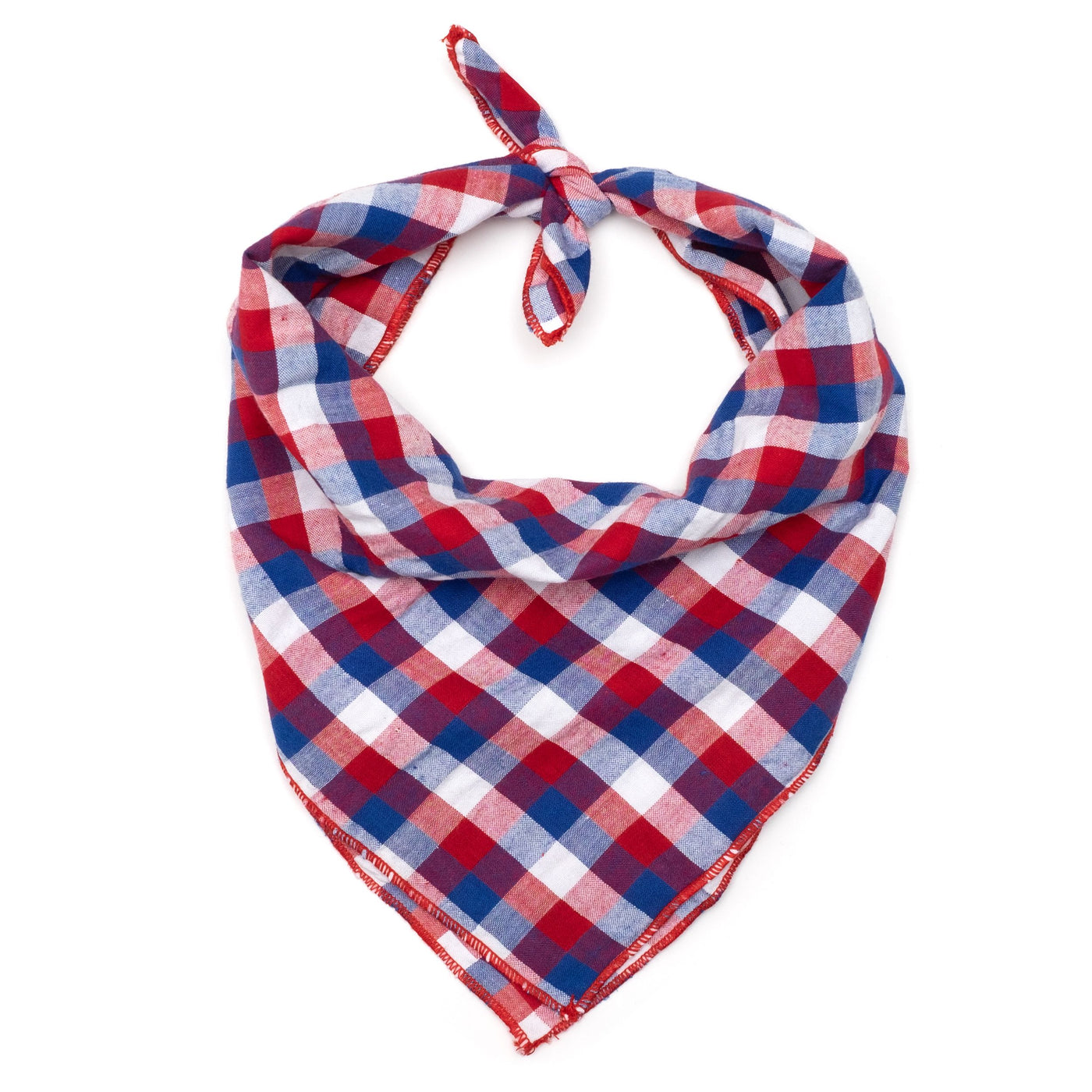 Red, White and Blue Checkered Bandana