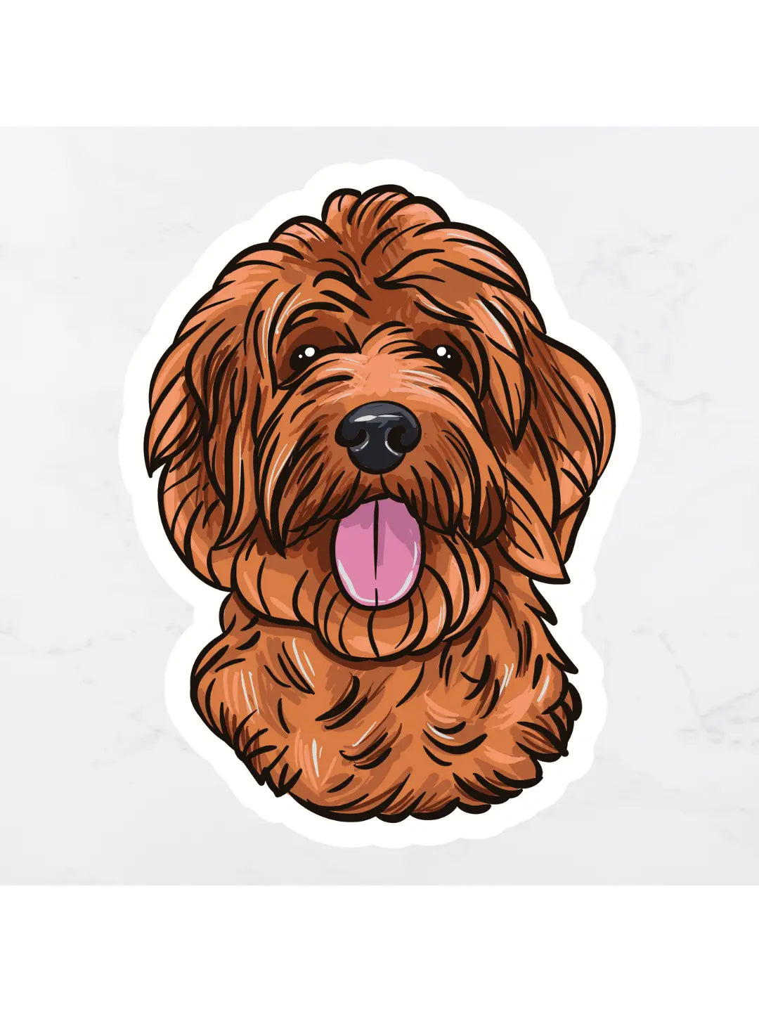 Red Doodle Sticker